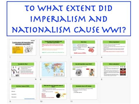 WW1 Causes: Imperialism and Nationalism | Teaching Resources