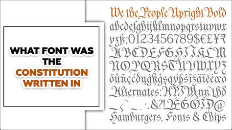What Font Was The Constitution Written In: Heritage Revealed