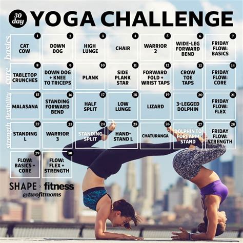 Yoga Challenge with Shape Magazine | 30 day yoga challenge, 30 day yoga ...