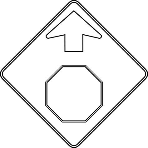 Stop Ahead, Outline | ClipArt ETC