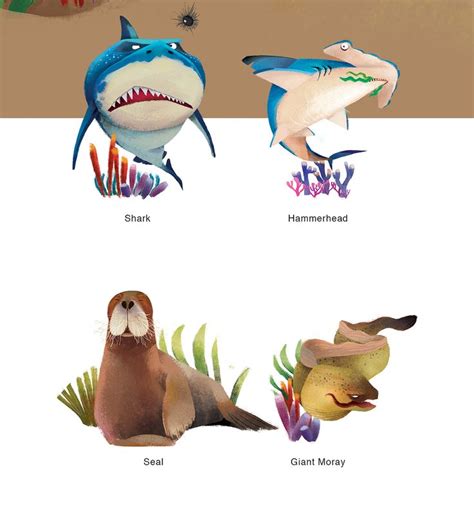 Meet the Animals on Behance | Animal illustration, Animal caricature ...