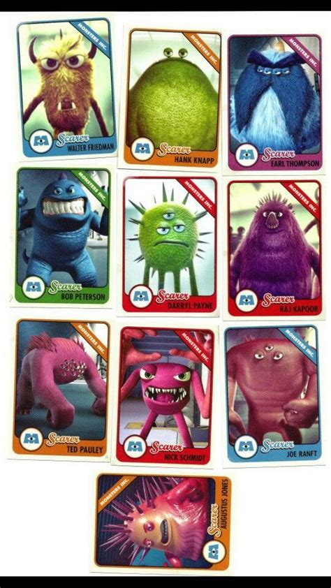 Monster's University scare cards - thinking about putting scare cards around Christian's cake ...