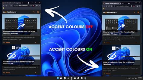 How to remove the accent colour from title bars and window borders on Windows 11.