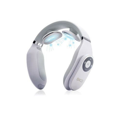 Wholesale 1500mA Smart Electric Neck Massager Heating Pain Relief Tool 3D massager white From China