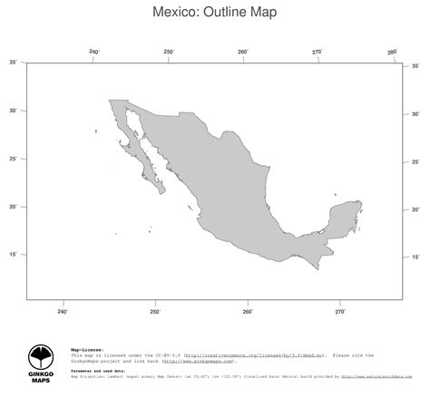Map Mexico; GinkgoMaps continent: North America; region: Mexico