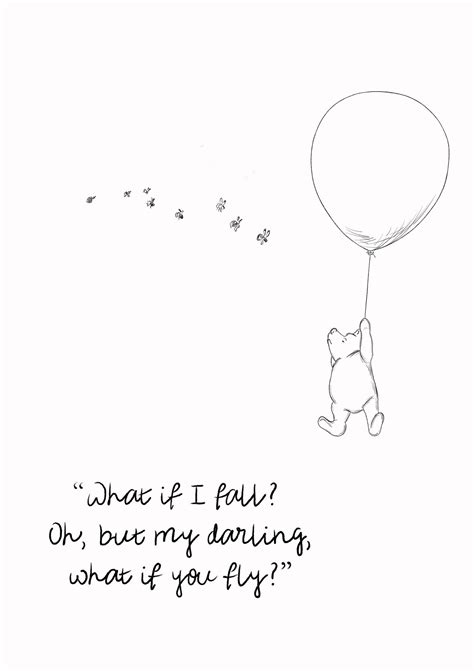 Winnie the Pooh Print Bear & Balloon Art Famous Quote - Etsy