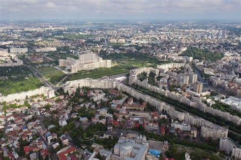 Bucharest, Romania, May 15, 2016: Aerial View of Palace of the Parliament in Bucharest Editorial ...