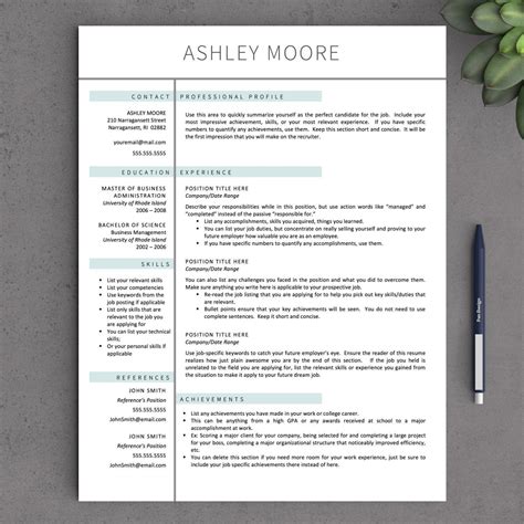 Free Resume Templates Apple Pages - Resume Samples