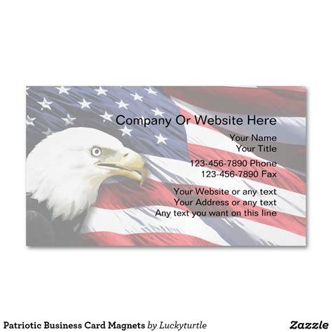 Patriotic Business Card Magnets Magnetic Business Cards Business Card ...