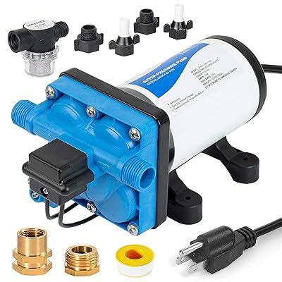 DC HOUSE 5.5GPM 55PSI High Pressure Water Pump 110V include 3/4" Garden Hose Adapters, Power ...