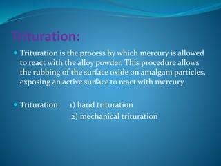 Manipulation of amalgam | PPT