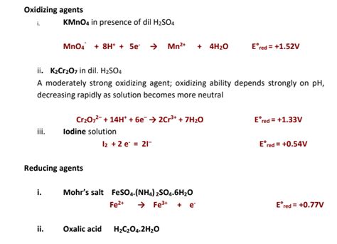 Potassium Dichromate Oxidation