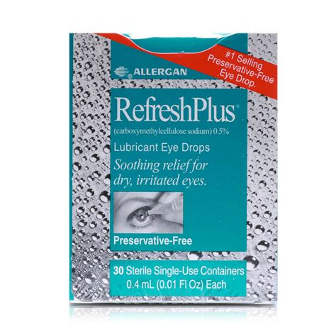 Allergan Refresh Plus Lubricant Eye Drops 0.4ml