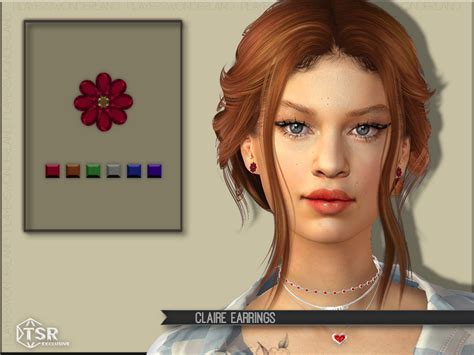 The Sims Resource - Claire Earrings