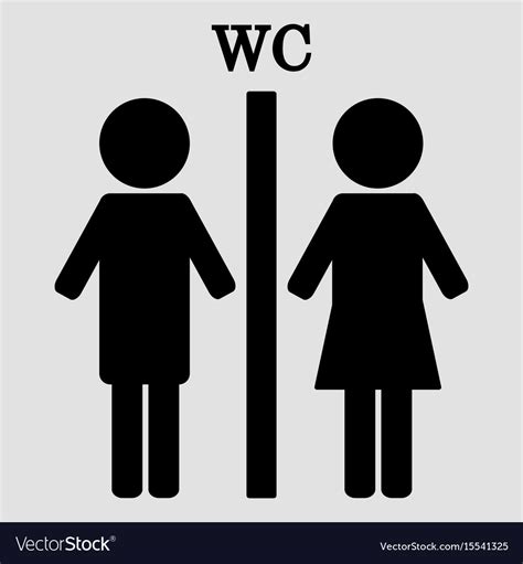 Wc sign boy and girl toilet icons Royalty Free Vector Image