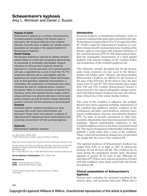 (PDF) Scheuermann's kyphosis