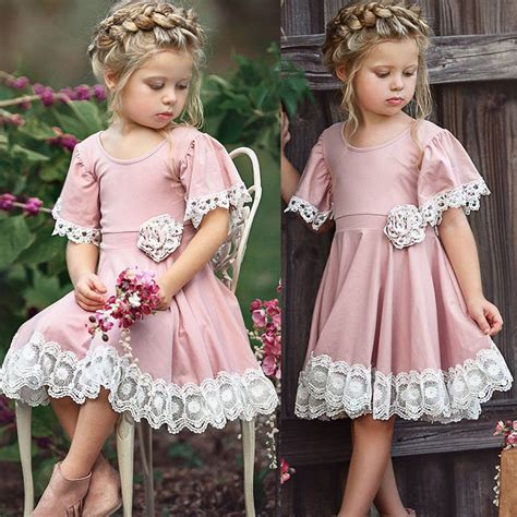 USA Easter Kids Baby Girl Dress Lace Floral Party Dress Pageant Bridesmaid Dress • $9.99 | Girls ...