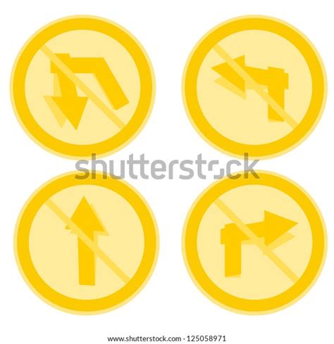 Signs Traffic Vector Illustration Stock Vector (Royalty Free) 125058971 ...