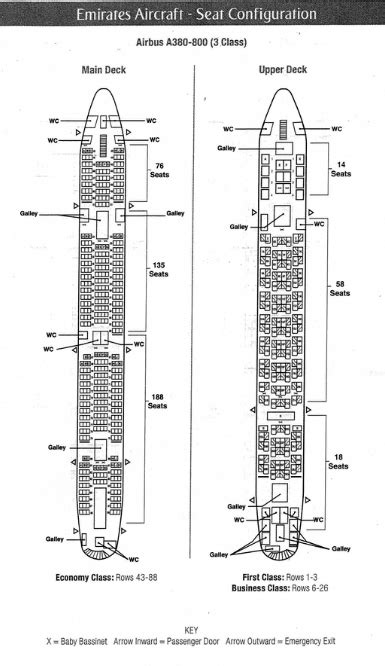 Airbus A380 800 Emirates Floor Plan