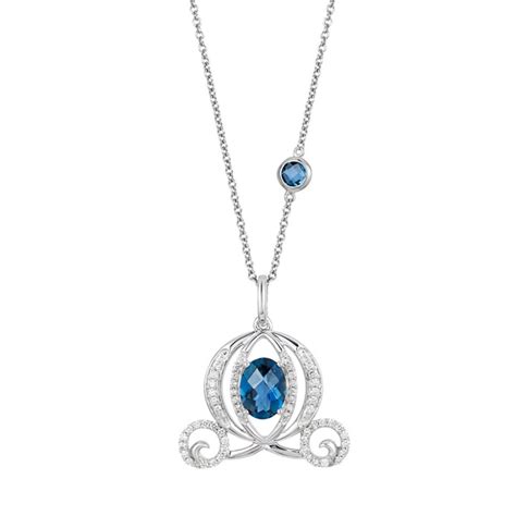 Disney Enchanted 1/4 Cttw Cinderella 14k White Gold Carriage Pendant | Diamond Necklaces ...