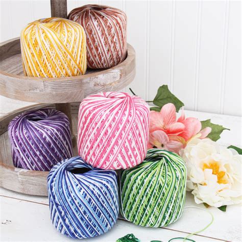 Multicolor Cotton Crochet Thread - Size 10 - Variegated Violets - 175 — Threadart.com