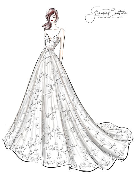 Bespoke Wedding Dress | Designer's Sketch | Giorgia Couture | Fashion ...