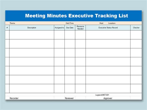 Meeting Tracker Template