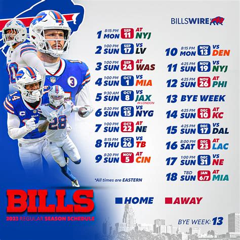 2023 Buffalo Bills schedule: Downloadable wallpaper