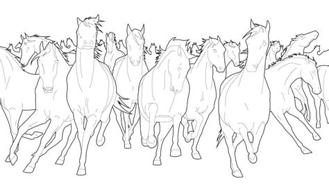 Horse Herd Coloring Pages at GetDrawings | Free download