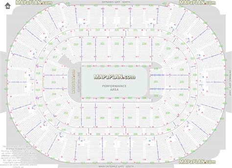 Honda Center seat & row numbers detailed seating chart, Anaheim - MapaPlan.com