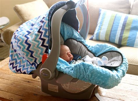 Infant Car Seat Cover Baby Car Seat Cover in Surf Blue and