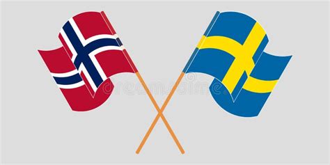 Norway and Sweden. the Norwegian and Swedish Flags. Official Proportion ...