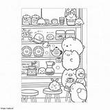 Cafe Coloring Page sketch template