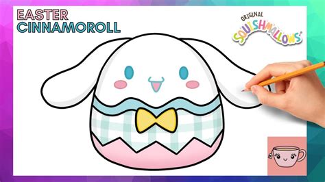 Comment dessiner Pâques Cinnamoroll Squishmallow | Sanrio | Tutoriel de dessin étape par étape ...