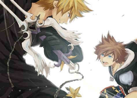 KH13 · for Kingdom Hearts — “Sora vs Roxas”, amazing fan art by KH13.com user...