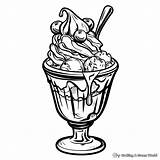 Ice Cream Sundae Coloring Pages  Free & Printable sketch template
