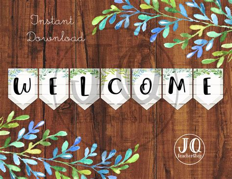 Printable Welcome Banner Classroom Welcome Sign Farmhouse | Etsy