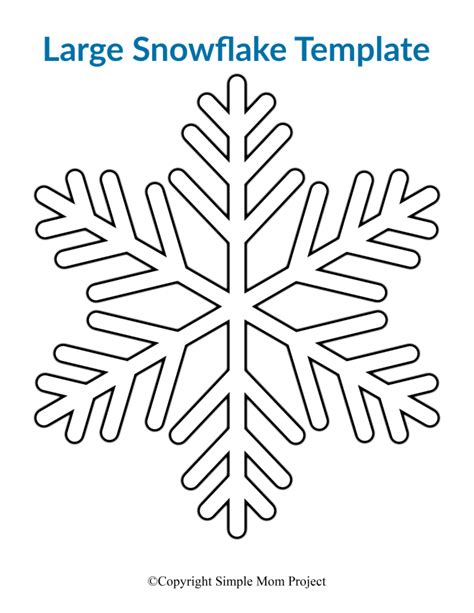 8 Free Printable Large Snowflake Templates - Simple Mom Project ...