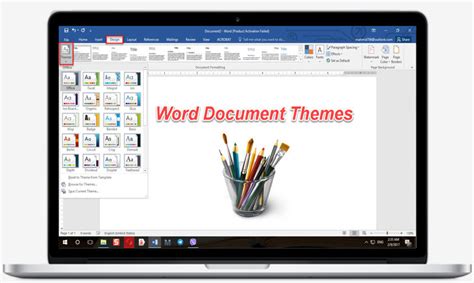 Apply Document themes in Microsoft Office Word 2016 - wikigain