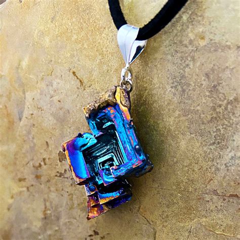 Molten Corners Bismuth Crystal Necklace Ready to ship | Etsy | Crystal necklace, Crystal ...