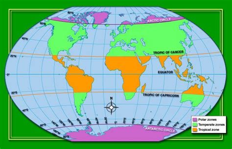 Equator Map, Classroom Motivational Quotes, Tropical Zone, Tropic Of Capricorn, Arctic Circle ...