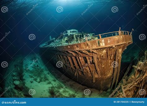 Titanic Shipwreck Underwater Stock Illustration - Illustration of ...