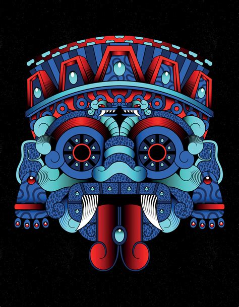 tlaloc aztec god 3839196 Vector Art at Vecteezy