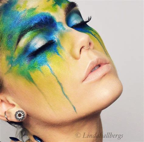 Makeup inspired by our mother earth and how we are destroying it. Using @katvondbeauty metal ...