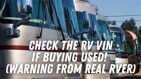 Why An RV VIN Lookup Is Essential If Buying Used | RV Lifestyle