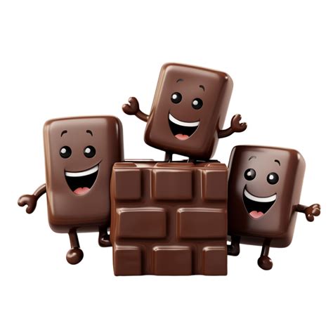 Chocolate Cartoon Characters 3D 27143495 PNG