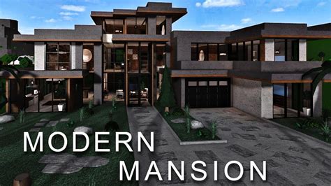 Mega Modern Mansion 200k| No Large Plot| ROBLOX bloxburg - YouTube
