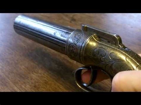 Cogswell Pepperbox Revolver non-firing replica gun - YouTube