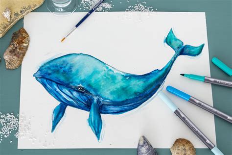 Watercolour brush pen whale | STAEDTLER