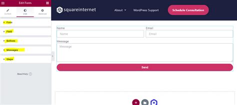 How To Create A Form In Elementor - Square Internet